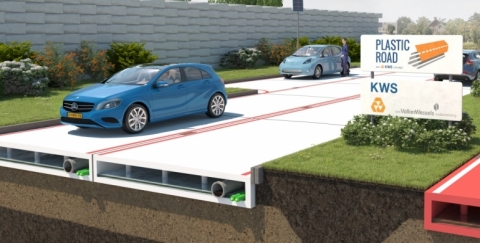 Las futuras carreteras hechas en plástico